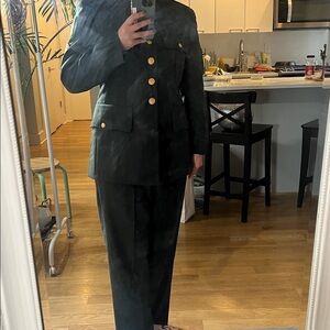 Genuine Wool Blend Army Suit Jacket